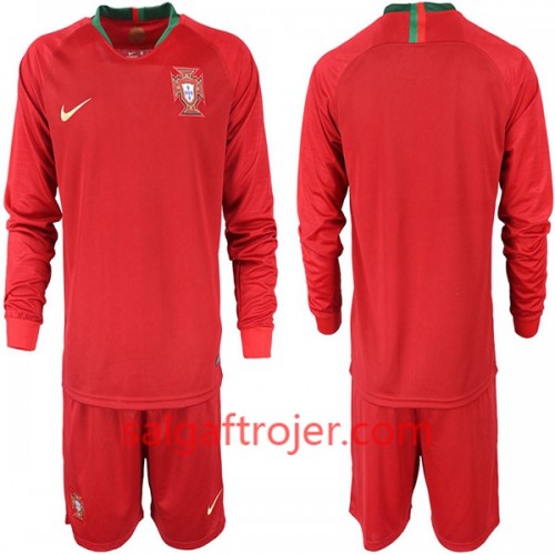 Portugal Fodboldtrøjer Børn Hjemmebanesæt VM 2018 Langærmet Portugal Fodboldtrøjer Børn Hjemmebanesæt VM 2018 Langærmet